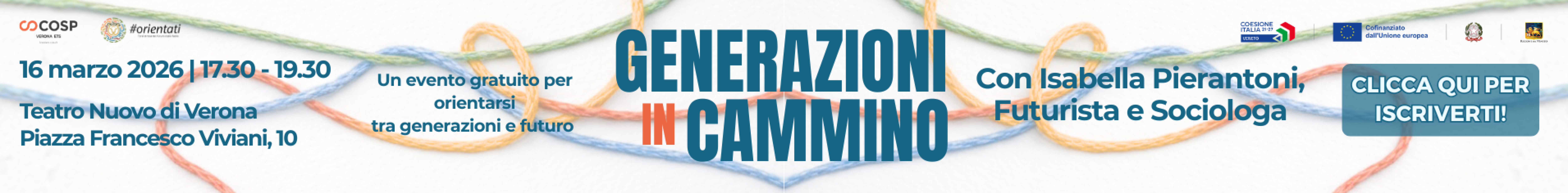 Banner Generazioni in Cammino 2026
